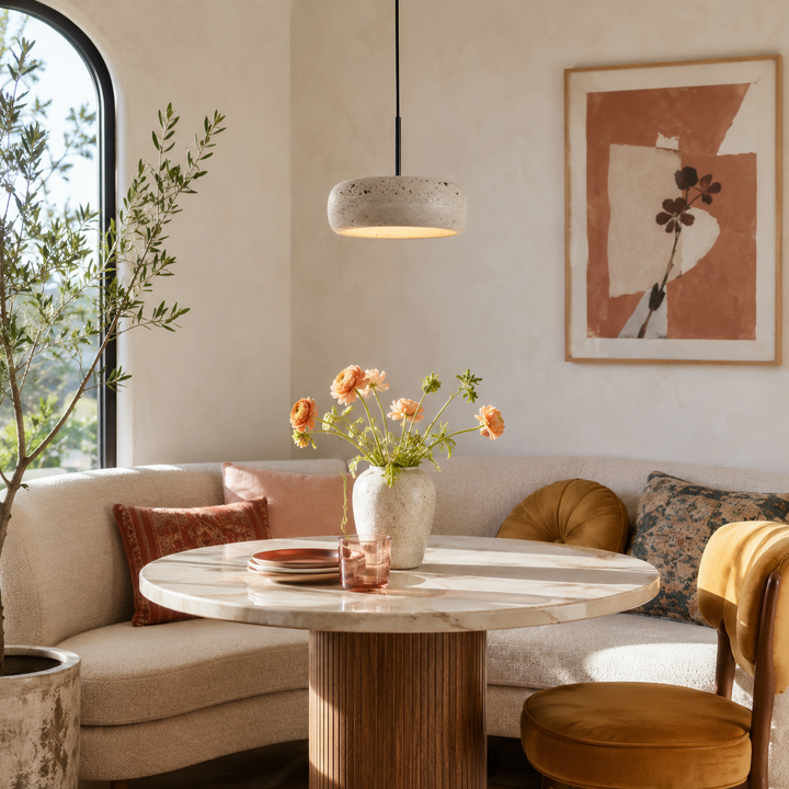 Holden Natural Travertine Stone Pendant Light