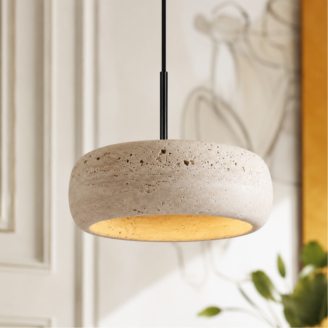 Holden Natural Travertine Stone Pendant Light