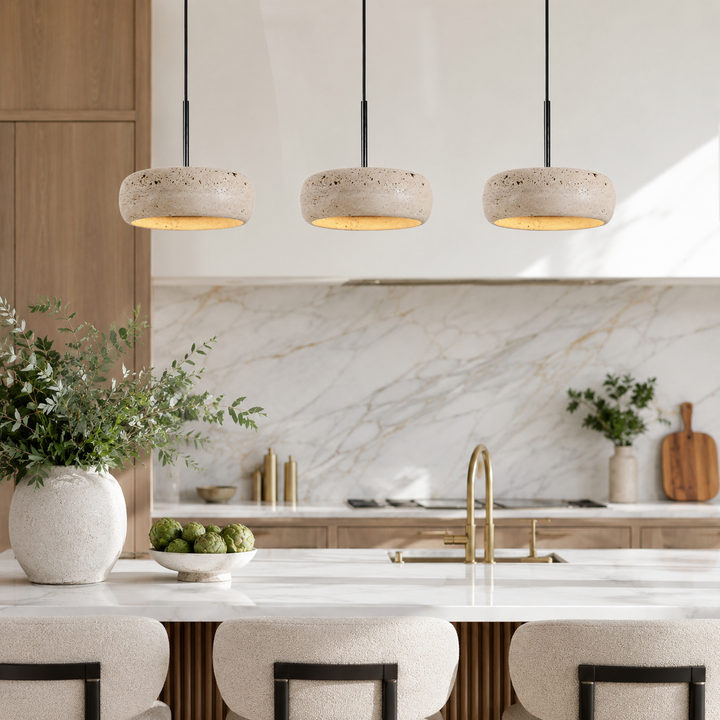 Holden Natural Travertine Stone Pendant Light
