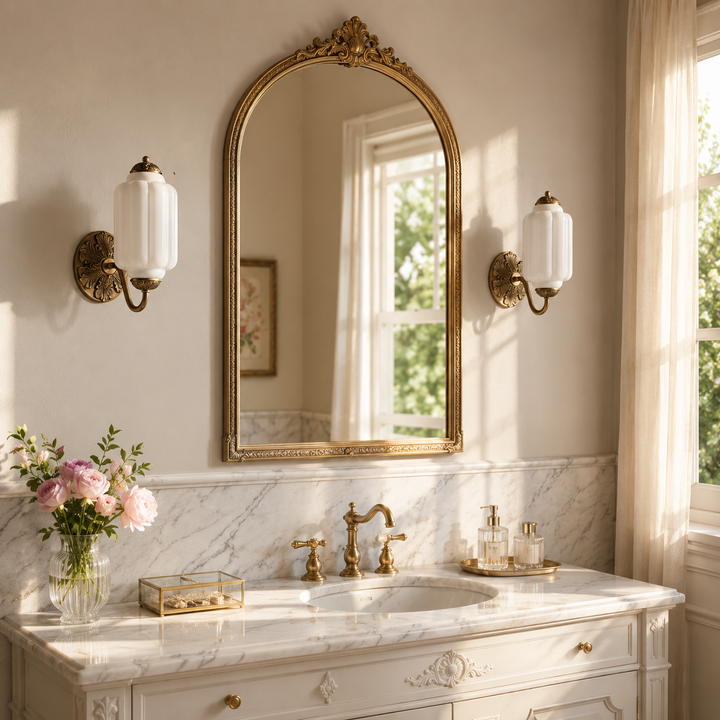 Roslyn Vintage Eloise Milk Glass Wall Sconce