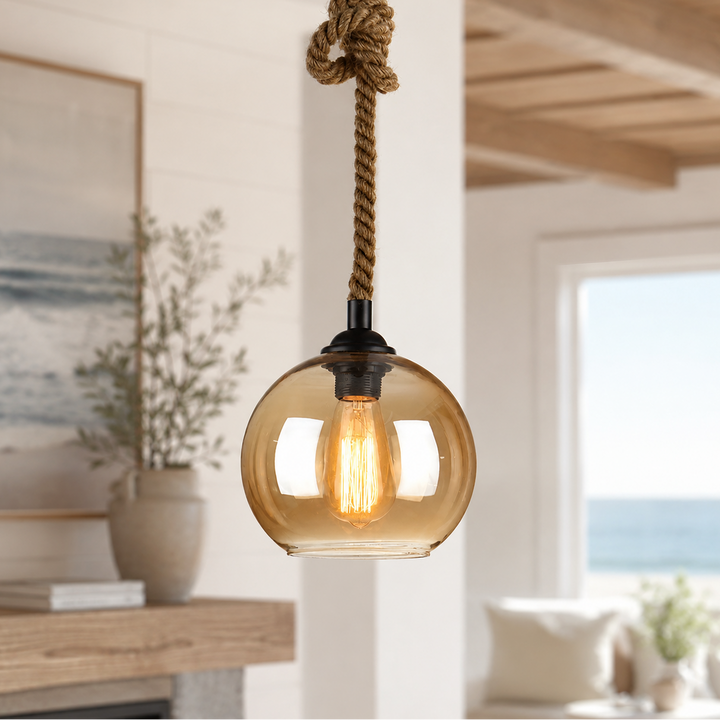 Hadley Twisted Rope Pendant Light