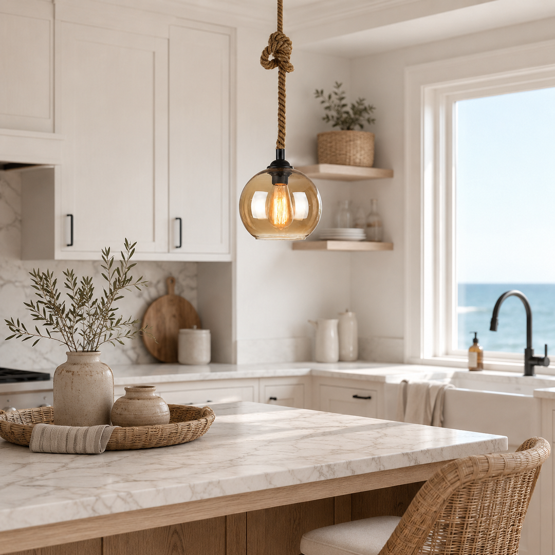 Hadley Twisted Rope Pendant Light