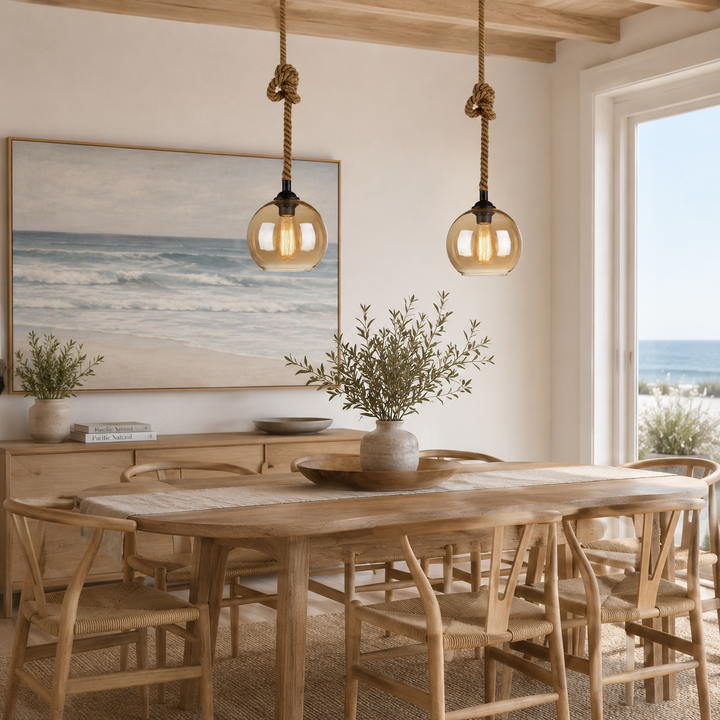 Hadley Twisted Rope Pendant Light