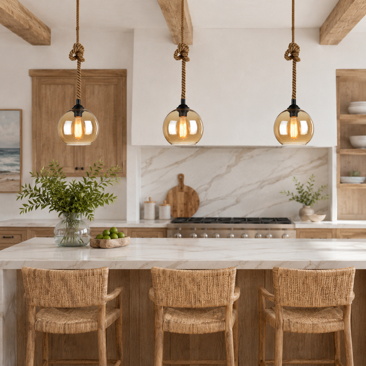 Hadley Twisted Rope Pendant Light