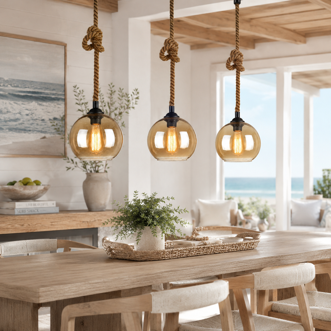 Hadley Twisted Rope Pendant Light