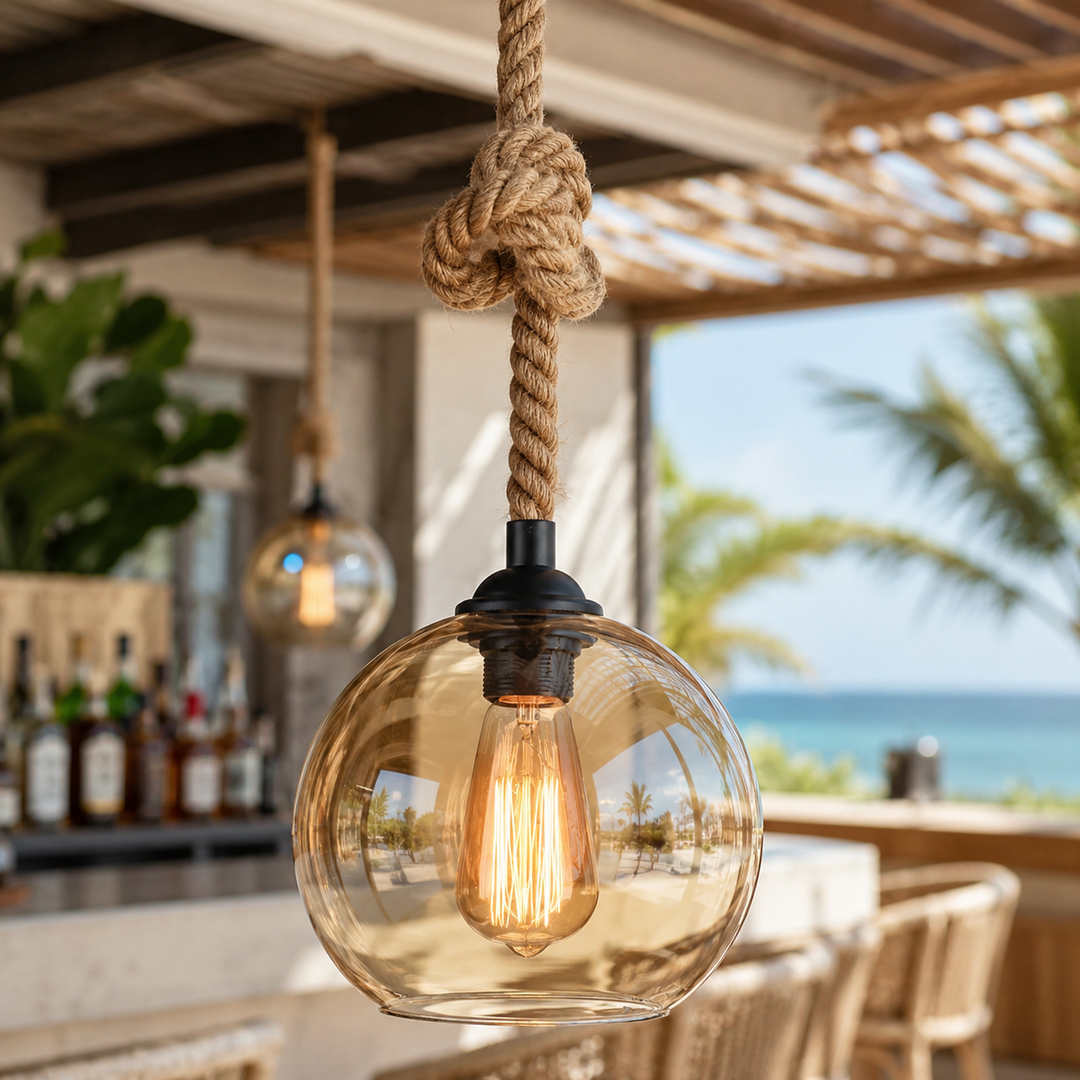 Hadley Twisted Rope Pendant Light
