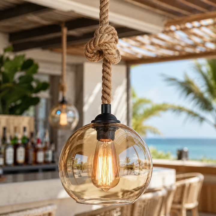 Hadley Twisted Rope Pendant Light