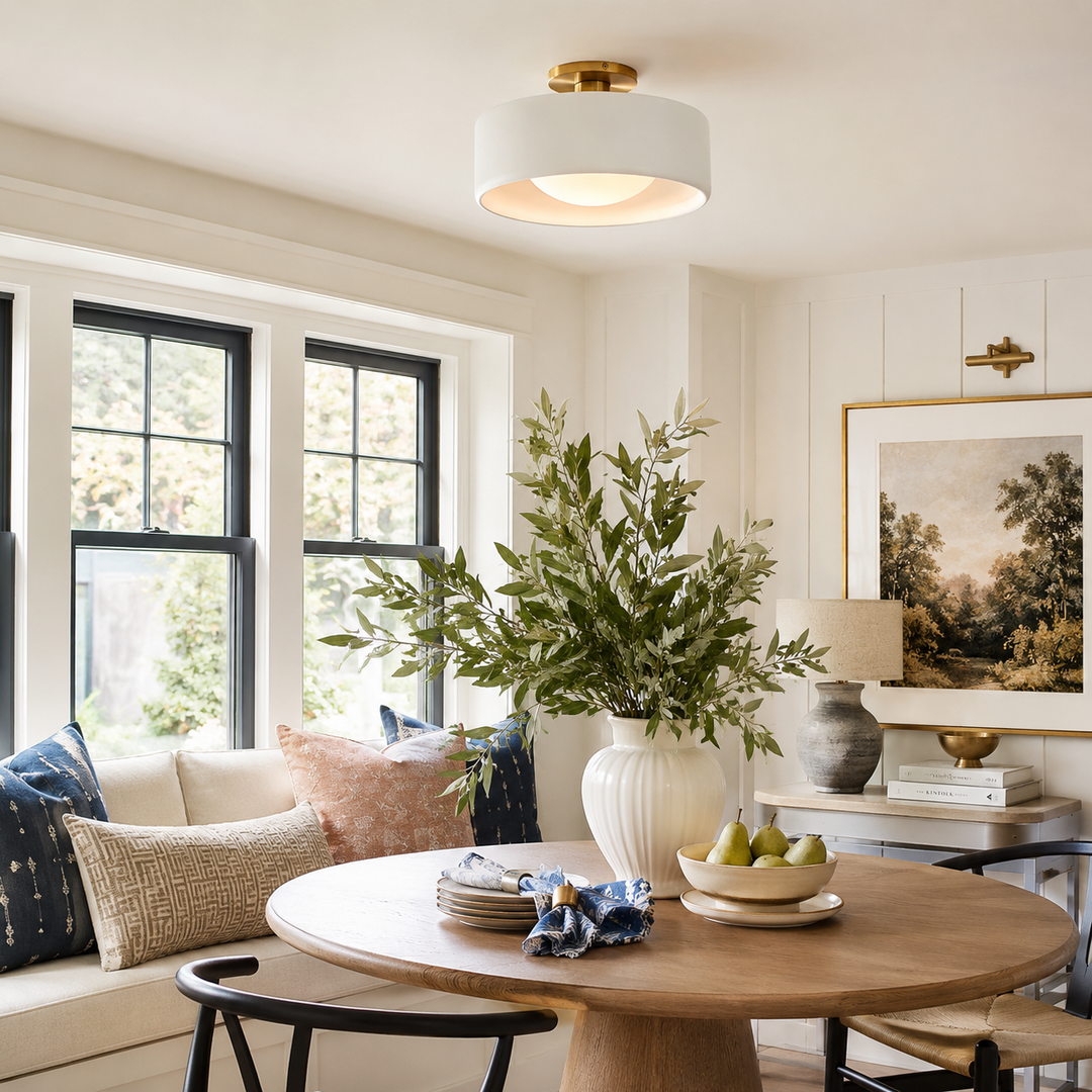 Lenox Porcelain Semi-Flush Mount Ceiling Light