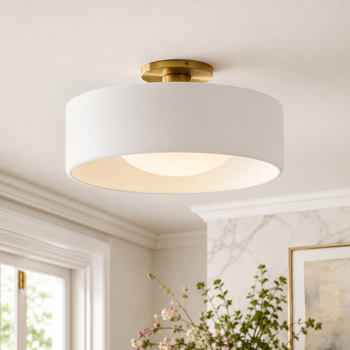 Lenox Porcelain Semi-Flush Mount Ceiling Light