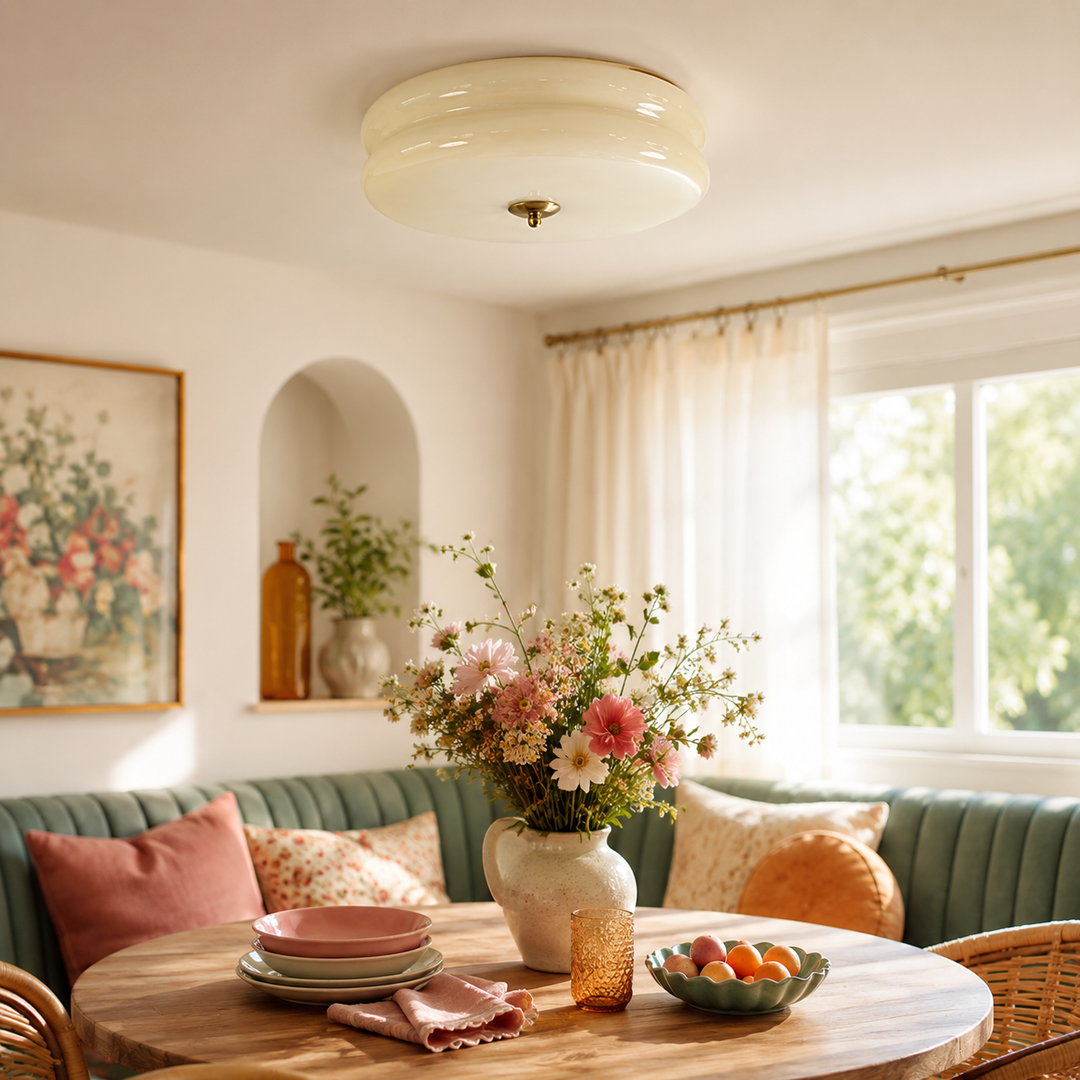 Stratton Vintage Semi-Flush Ceiling Light