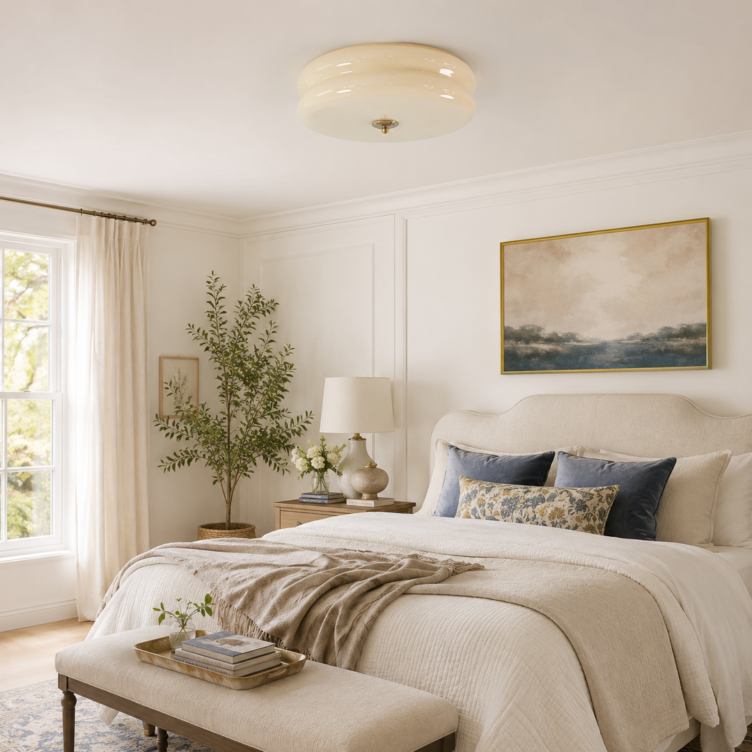 Stratton Vintage Semi-Flush Ceiling Light