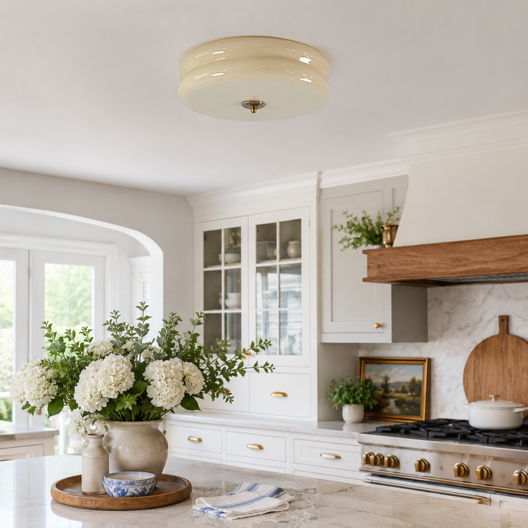 Stratton Vintage Semi-Flush Ceiling Light