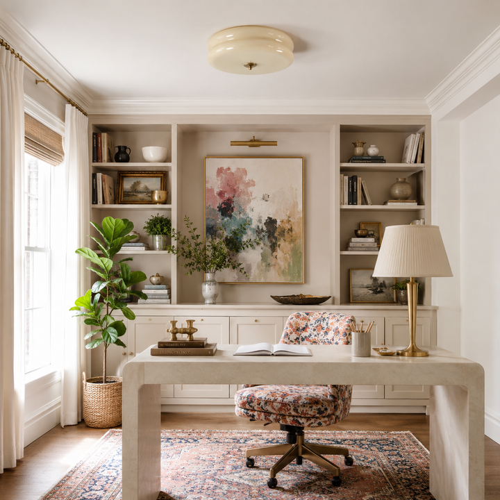 Stratton Vintage Semi-Flush Ceiling Light