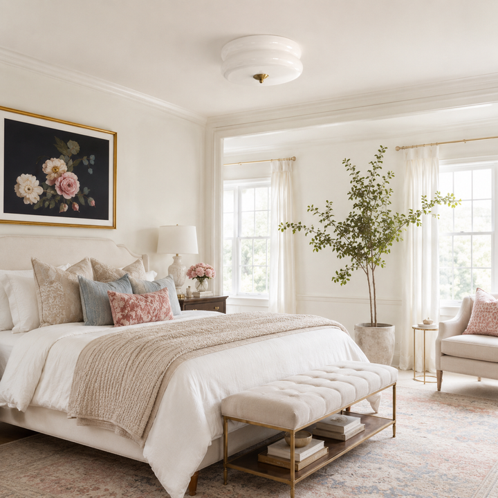 Stratton Vintage Semi-Flush Ceiling Light