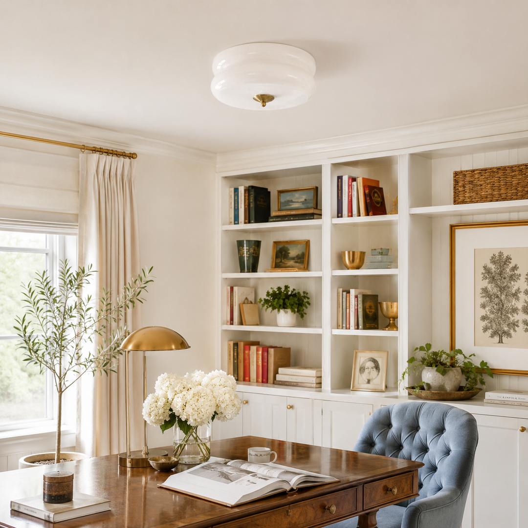 Stratton Vintage Semi-Flush Ceiling Light