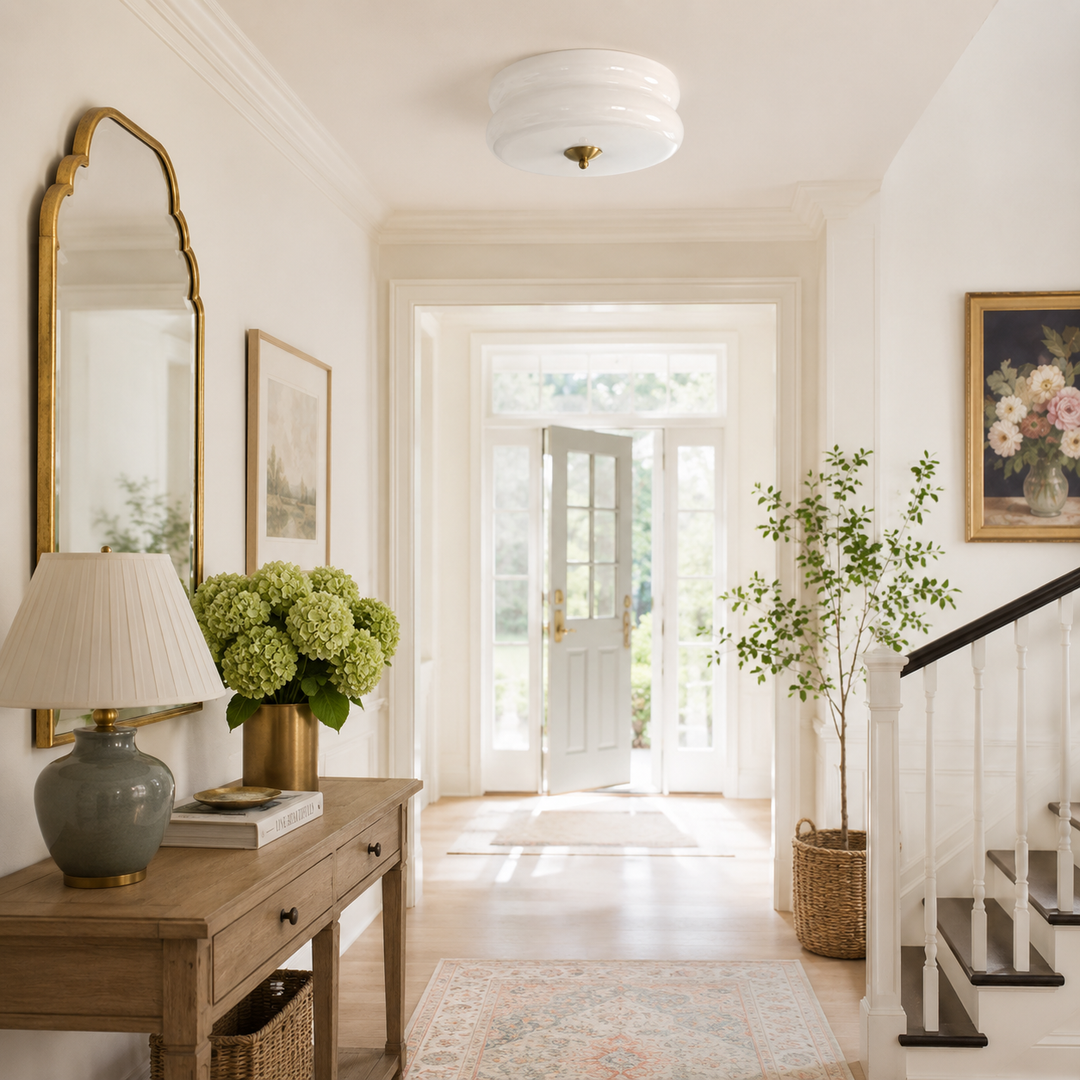 Stratton Vintage Semi-Flush Ceiling Light