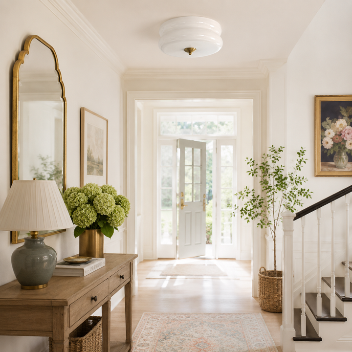 Stratton Vintage Semi-Flush Ceiling Light