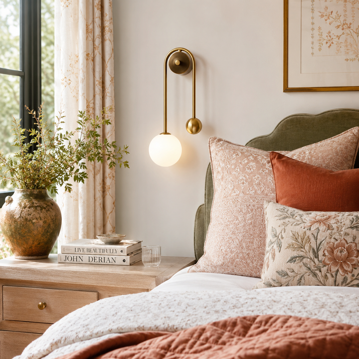 Aldren Gold Globe Wall Sconce