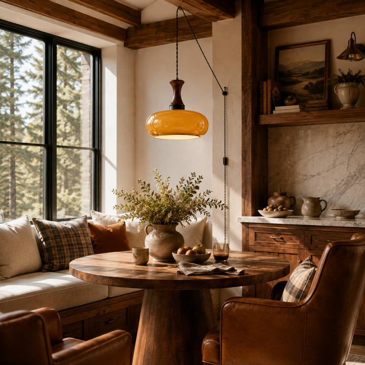 Orien Glass Plug-In Pendant Light