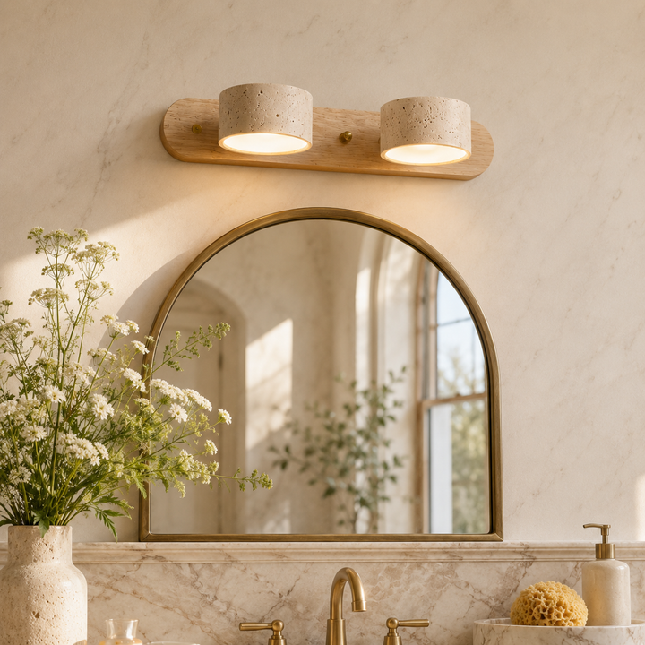 Valen Travertine Adjustable Vanity Light