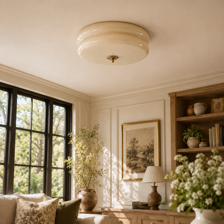 Stratton Vintage Semi-Flush Ceiling Light