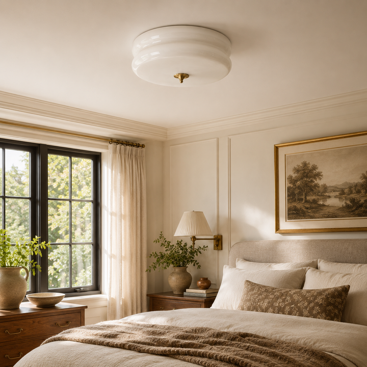Stratton Vintage Semi-Flush Ceiling Light