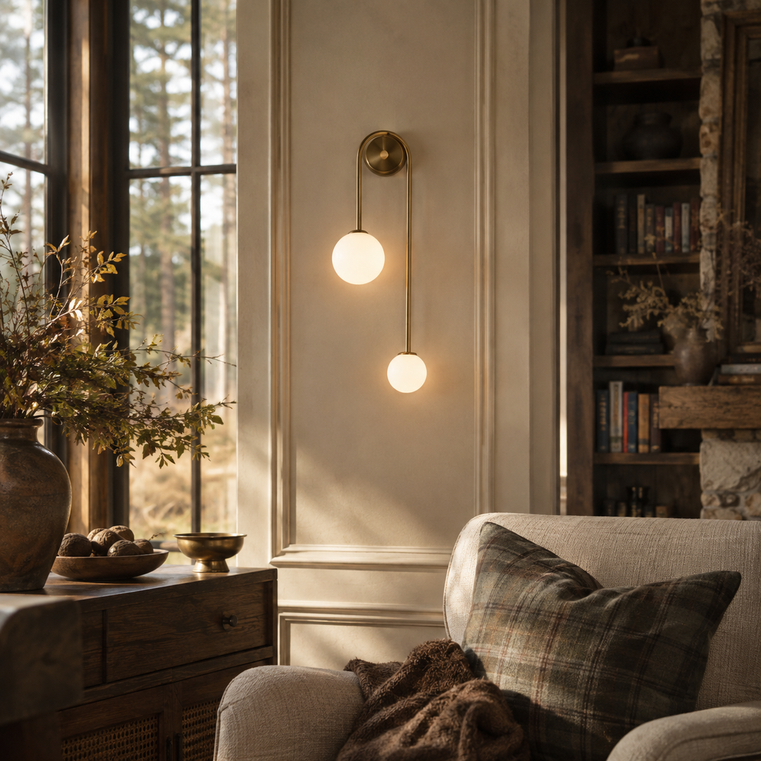 Aldren Gold Globe Wall Sconce