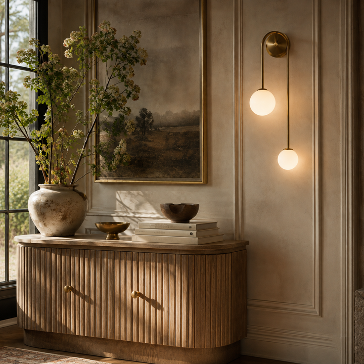 Aldren Gold Globe Wall Sconce