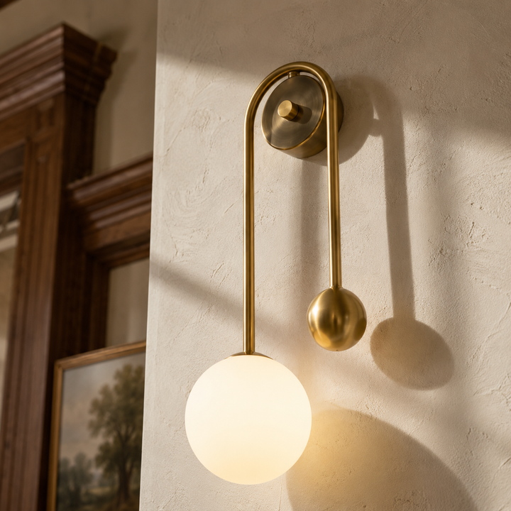 Aldren Gold Globe Wall Sconce