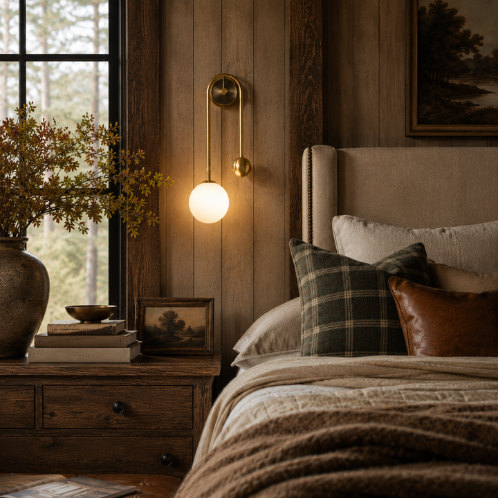 Aldren Gold Globe Wall Sconce