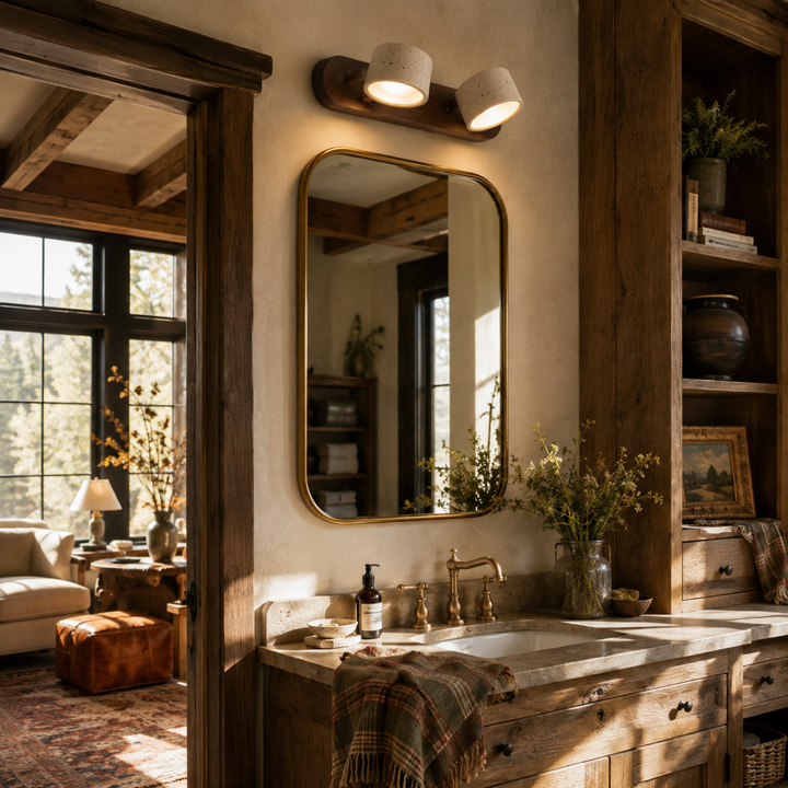 Valen Travertine Adjustable Vanity Light