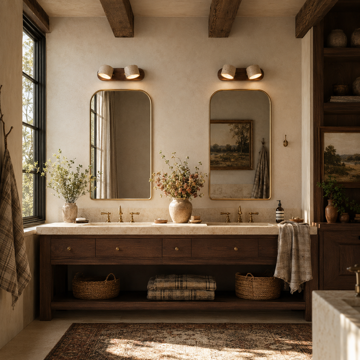 Valen Travertine Adjustable Vanity Light