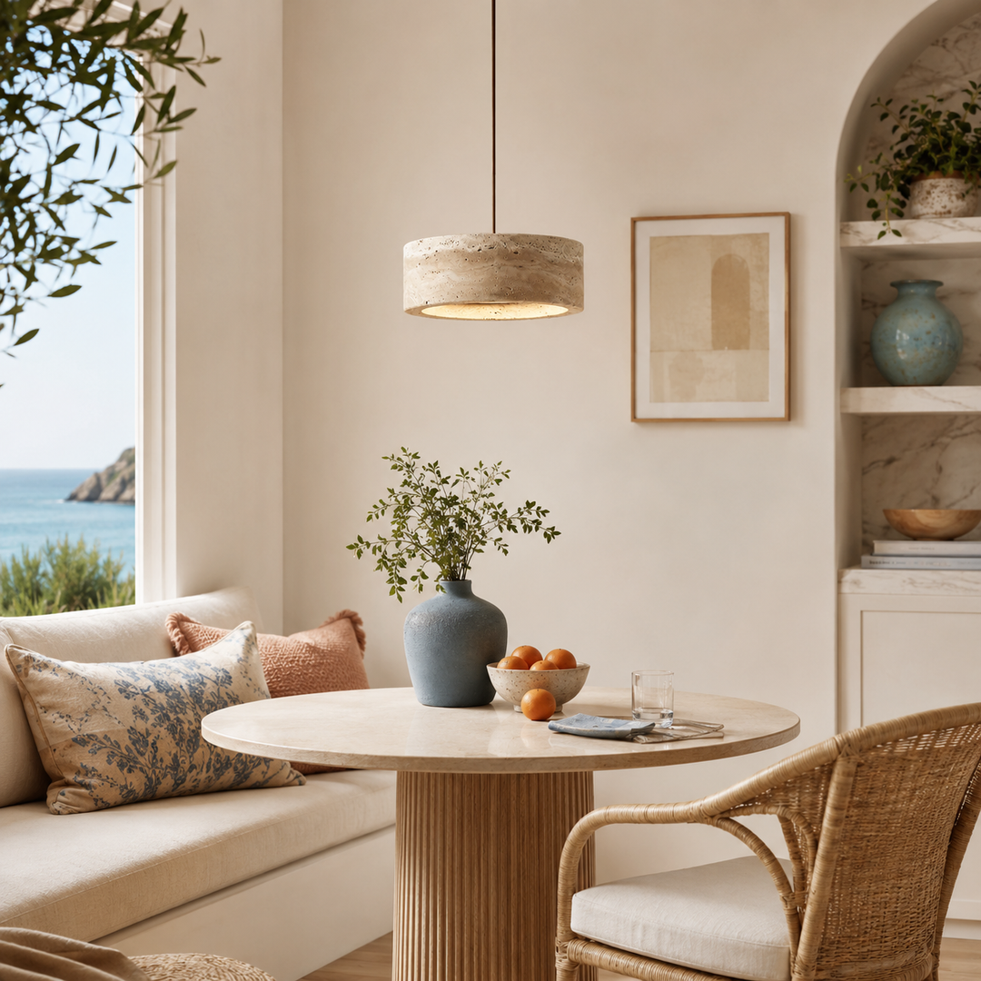 Holden Natural Travertine Stone Pendant Light