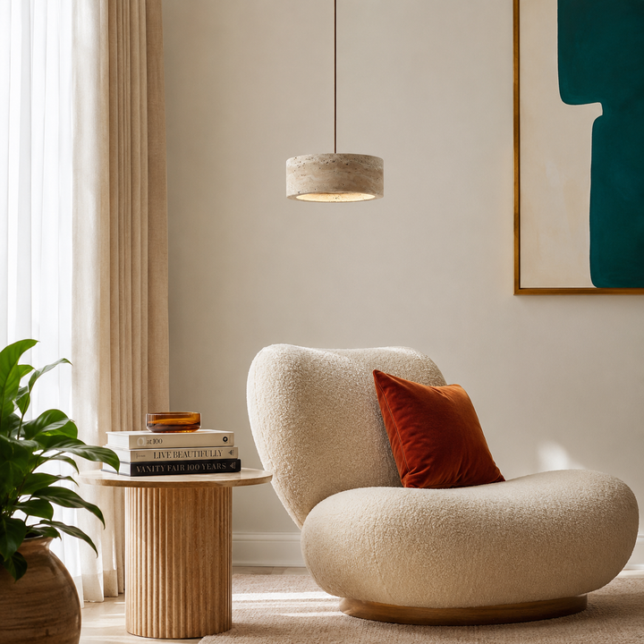 Holden Natural Travertine Stone Pendant Light