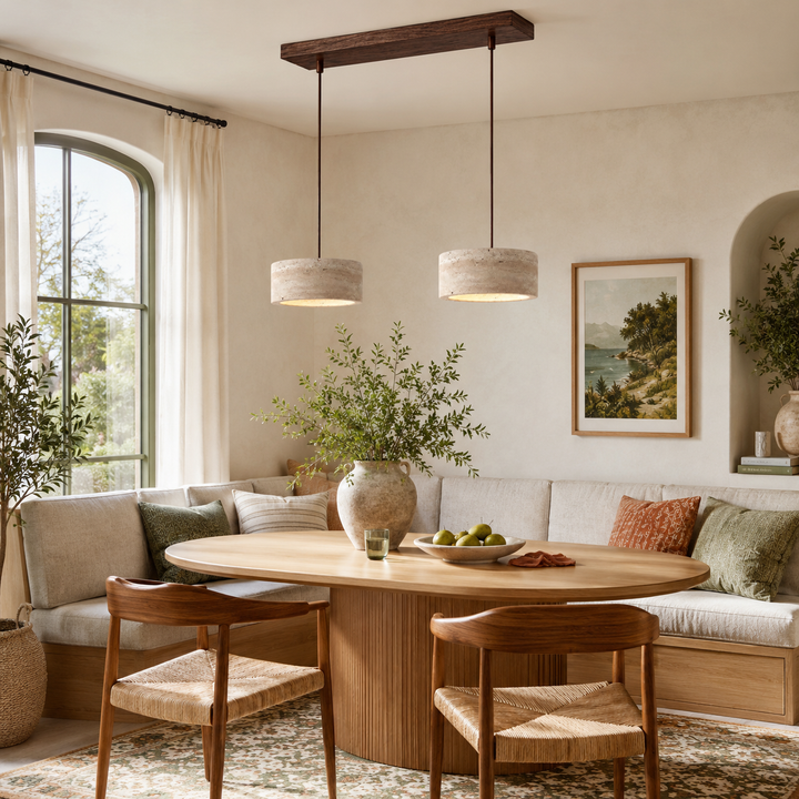 Holden Natural Travertine Stone Pendant Light