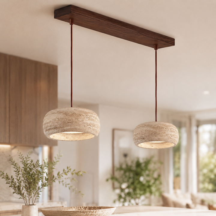 Holden Natural Travertine Stone Pendant Light