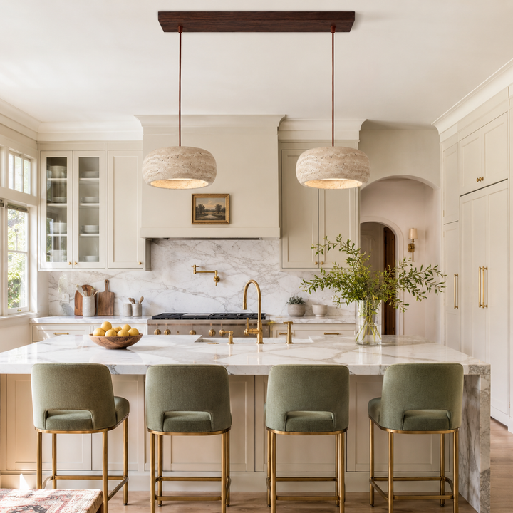 Holden Natural Travertine Stone Pendant Light