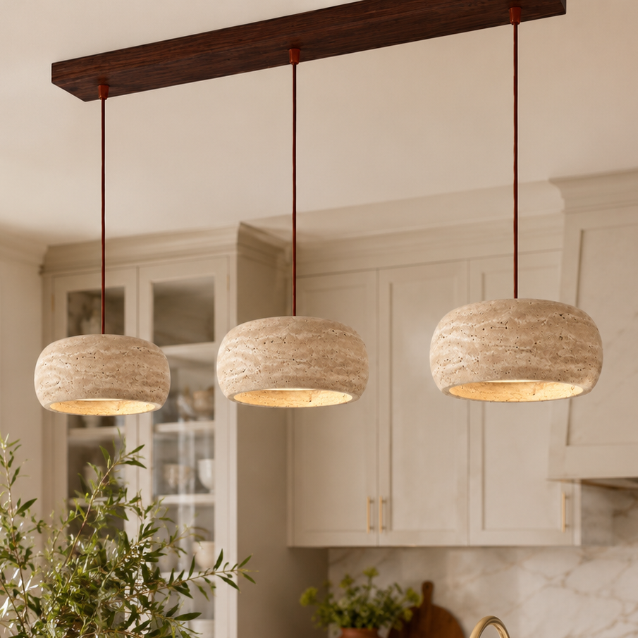 Holden Natural Travertine Stone Pendant Light