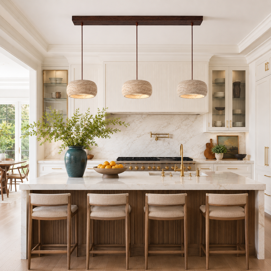 Holden Natural Travertine Stone Pendant Light