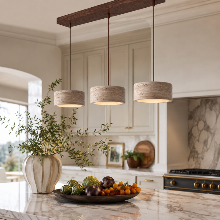 Holden Natural Travertine Stone Pendant Light