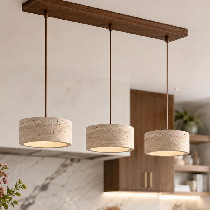 Holden Natural Travertine Stone Pendant Light