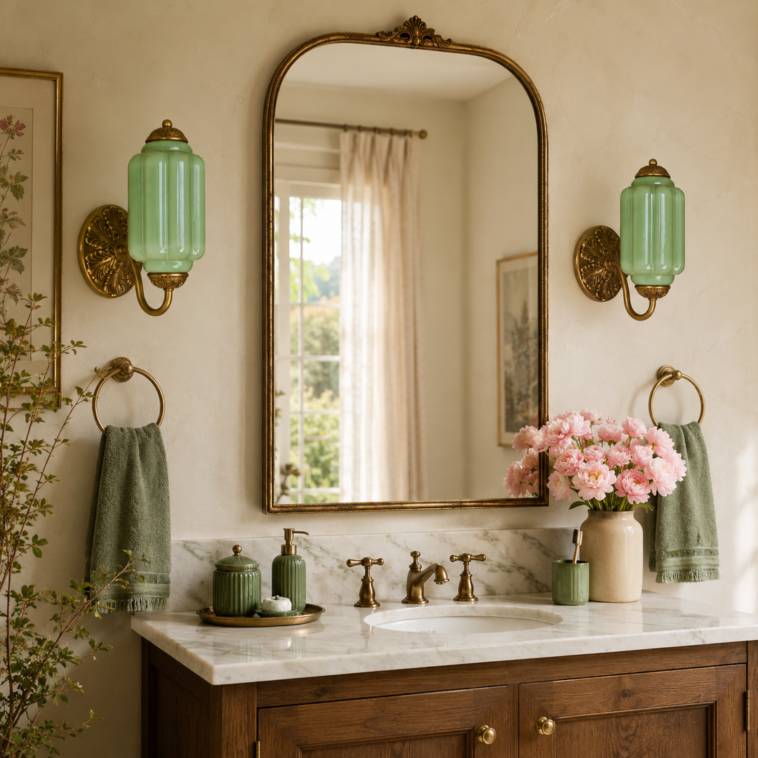 Roslyn Vintage Eloise Milk Glass Wall Sconce