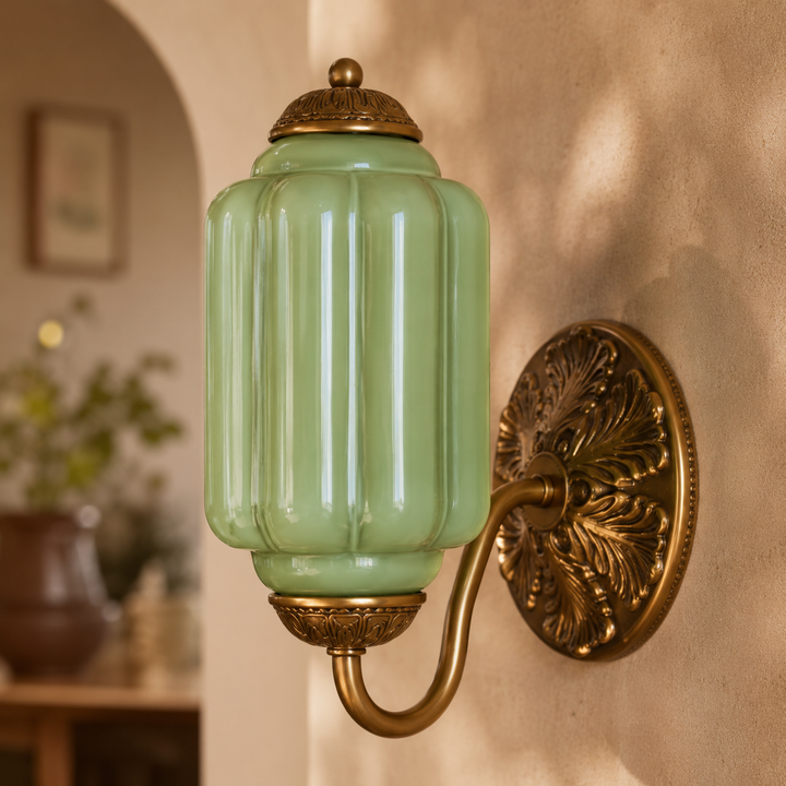 Roslyn Vintage Eloise Milk Glass Wall Sconce