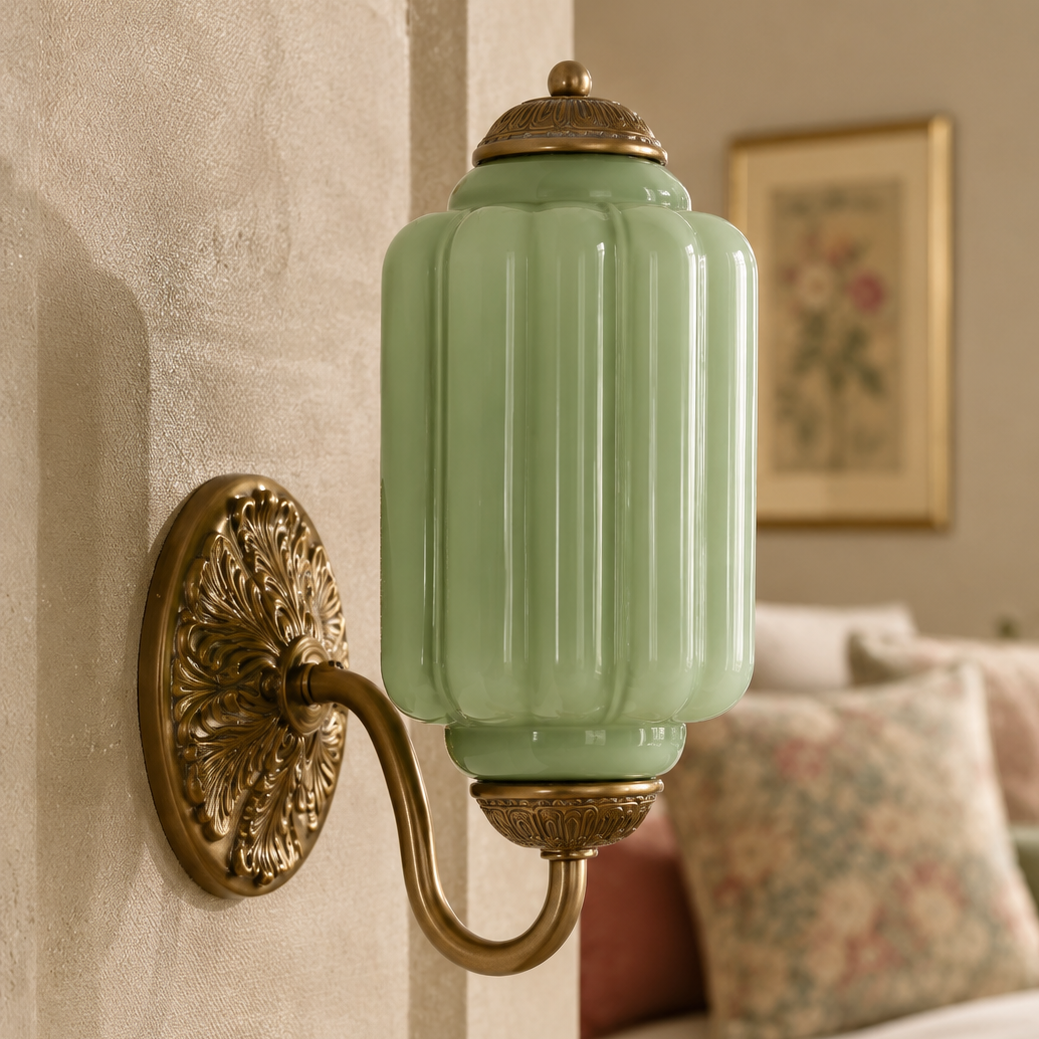 Roslyn Vintage Eloise Milk Glass Wall Sconce