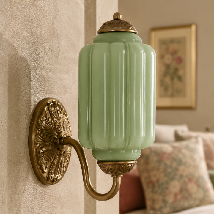 Roslyn Vintage Eloise Milk Glass Wall Sconce