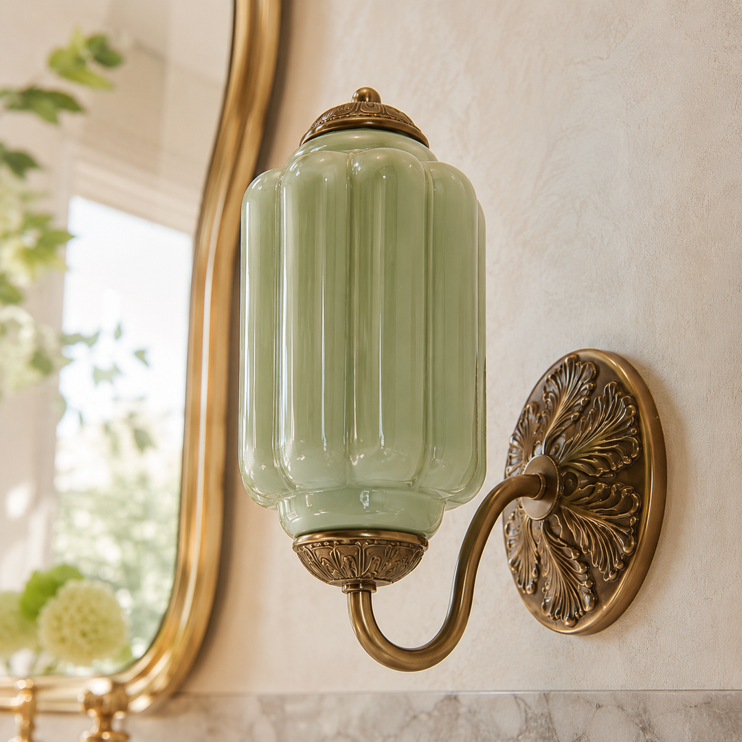 Roslyn Vintage Eloise Milk Glass Wall Sconce