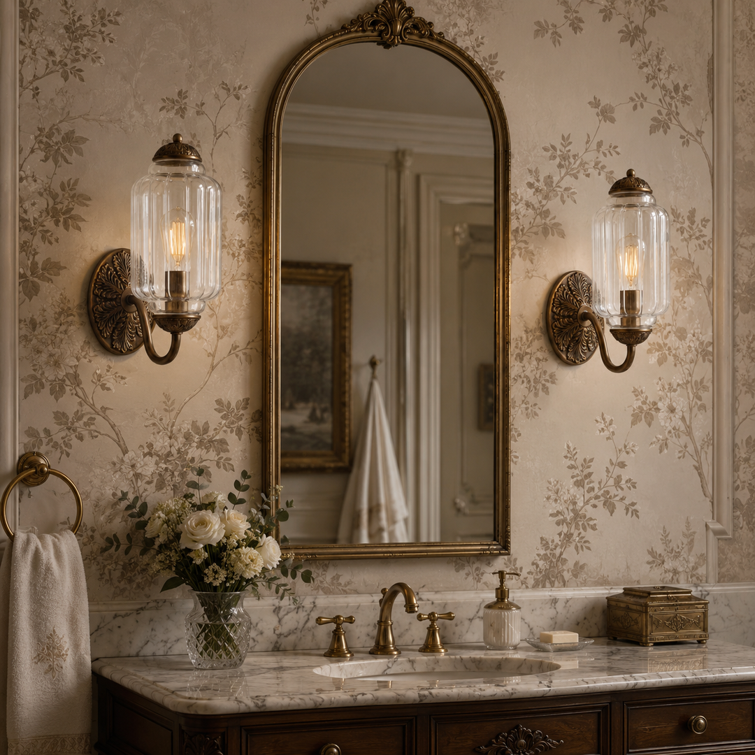 Roslyn Vintage Eloise Milk Glass Wall Sconce