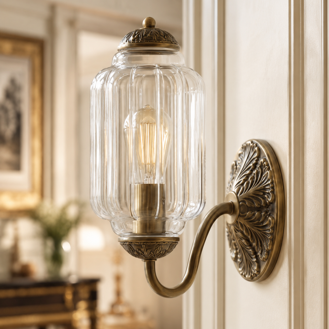 Roslyn Vintage Eloise Milk Glass Wall Sconce