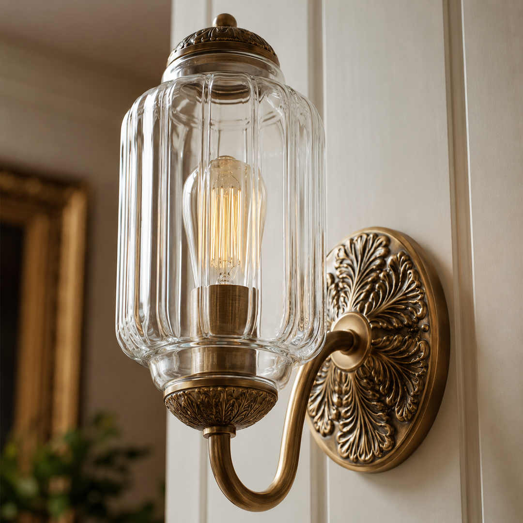 Roslyn Vintage Eloise Milk Glass Wall Sconce