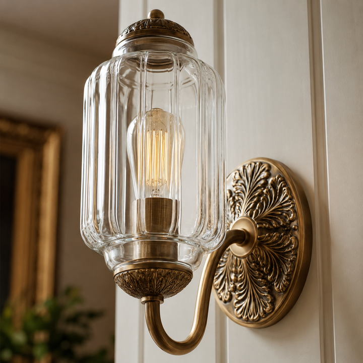 Roslyn Vintage Eloise Milk Glass Wall Sconce